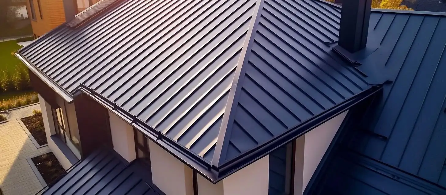 Metal roofing on a home